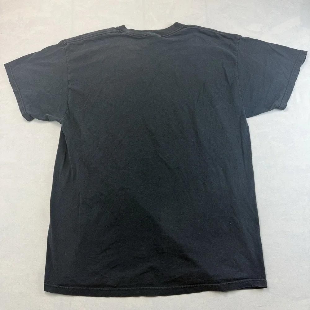 Y2K Guitar Drum Band Graphic T Shirt Mens XL Black Rock Music Jerzees Cotton